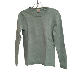 J. Crew mint green crew neck sweater- size xs